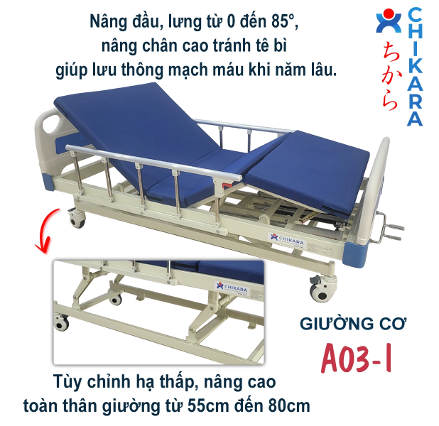 Tính năng giường bệnh nhân đa năng A03-I